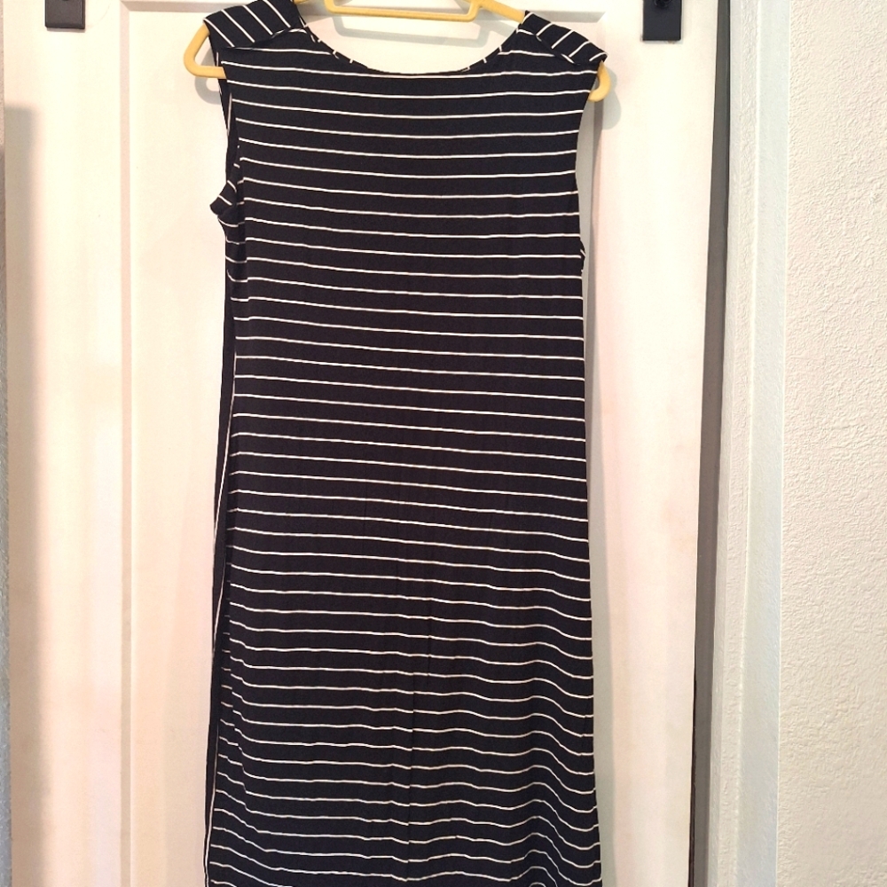 Calvin Klein Black and White Stripped Dress